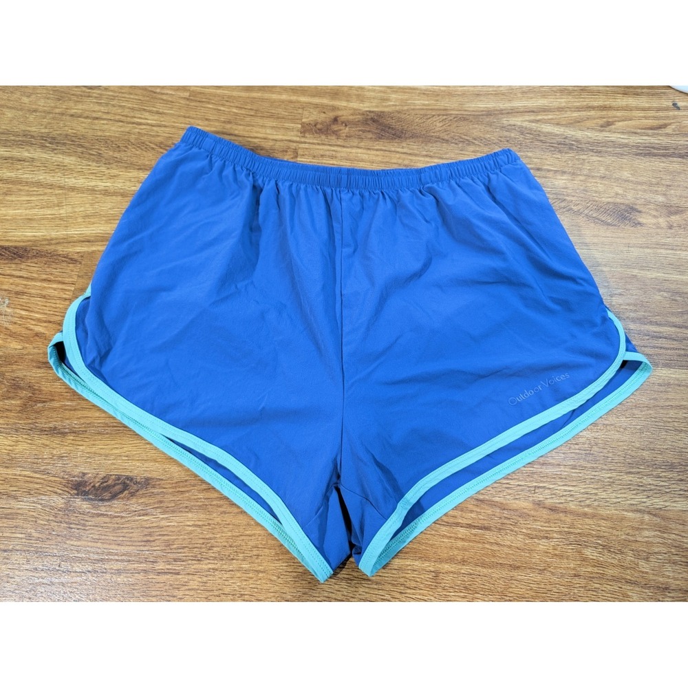 Outdoor Voices Size M Blue Lined Athletic Shorts